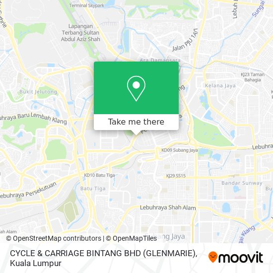 CYCLE & CARRIAGE BINTANG BHD (GLENMARIE) map