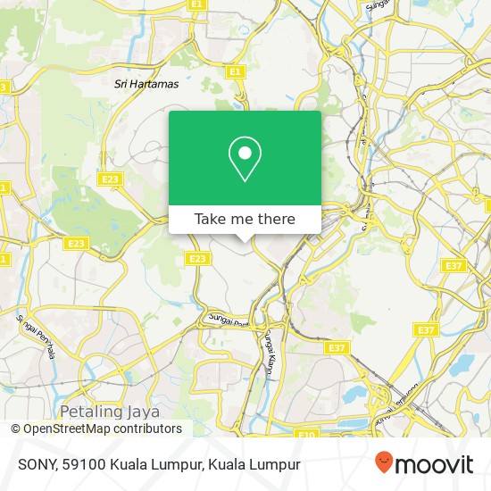 Peta SONY, 59100 Kuala Lumpur