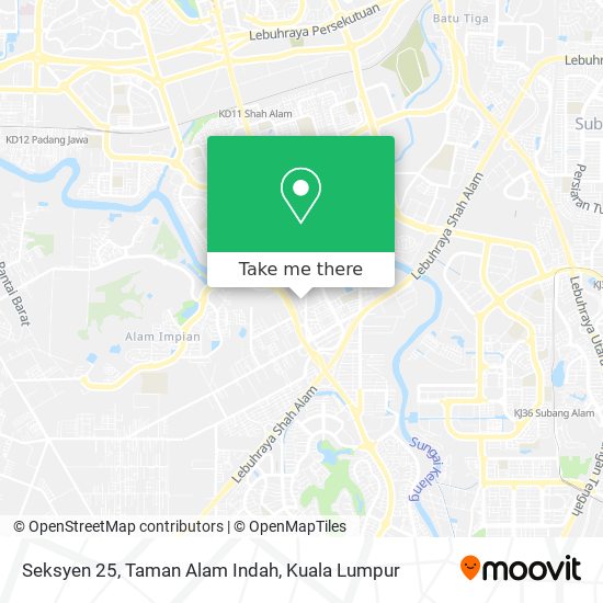 Seksyen 25, Taman Alam Indah map