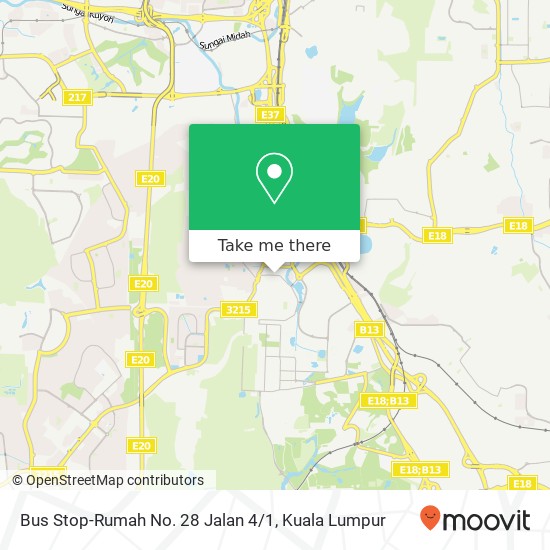 Bus Stop-Rumah No. 28 Jalan 4 / 1 map