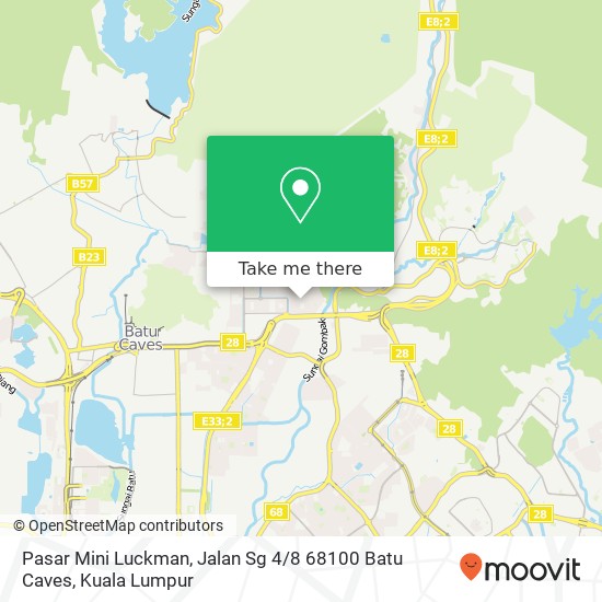 Peta Pasar Mini Luckman, Jalan Sg 4 / 8 68100 Batu Caves