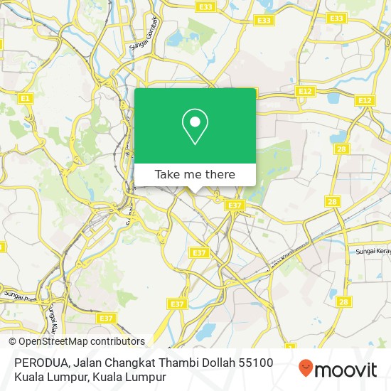 Peta PERODUA, Jalan Changkat Thambi Dollah 55100 Kuala Lumpur