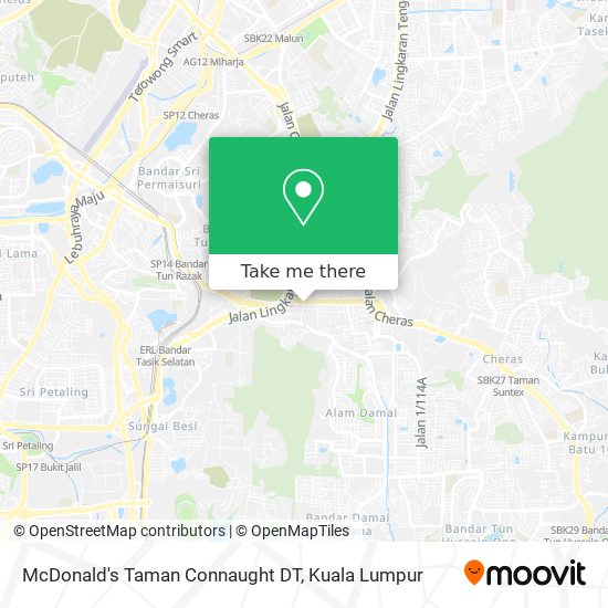 McDonald's Taman Connaught DT map