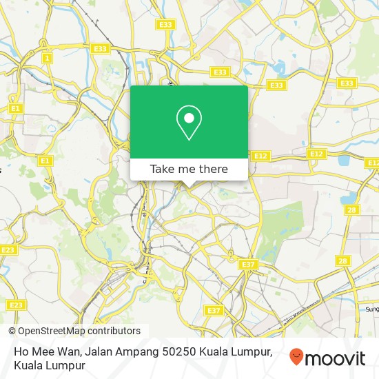Peta Ho Mee Wan, Jalan Ampang 50250 Kuala Lumpur
