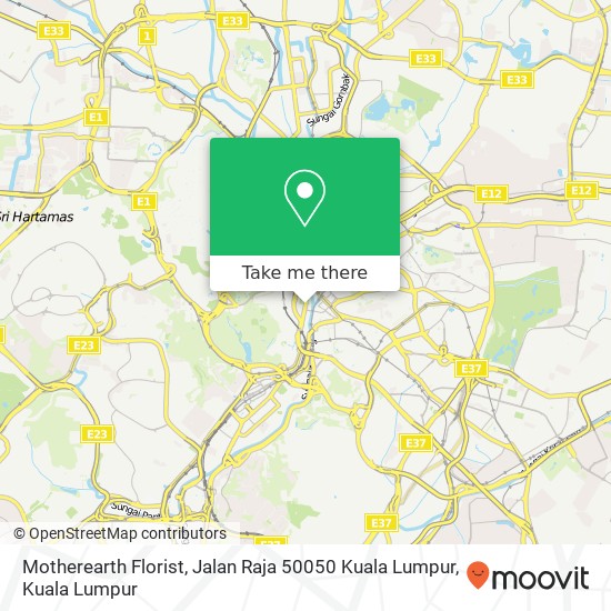 Motherearth Florist, Jalan Raja 50050 Kuala Lumpur map