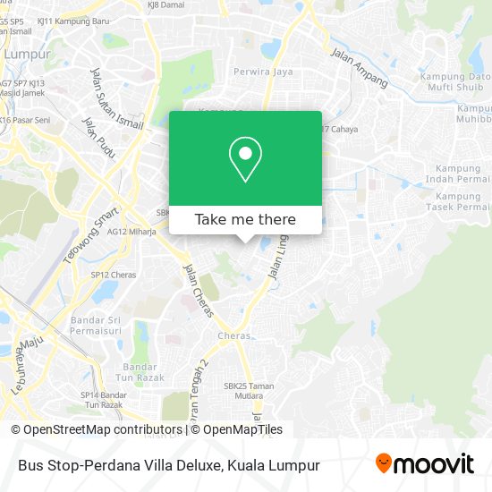 Bus Stop-Perdana Villa Deluxe map