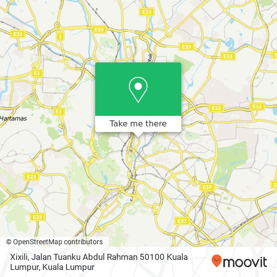 Peta Xixili, Jalan Tuanku Abdul Rahman 50100 Kuala Lumpur