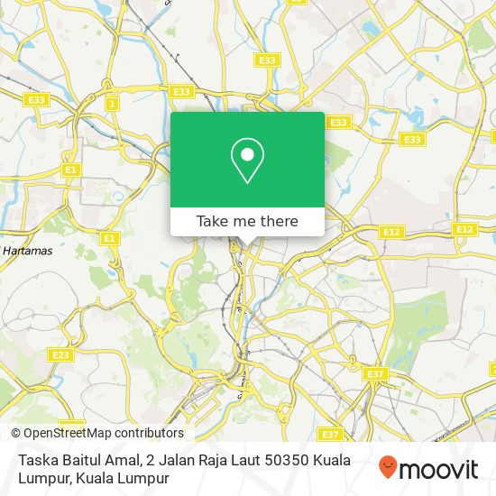 Peta Taska Baitul Amal, 2 Jalan Raja Laut 50350 Kuala Lumpur