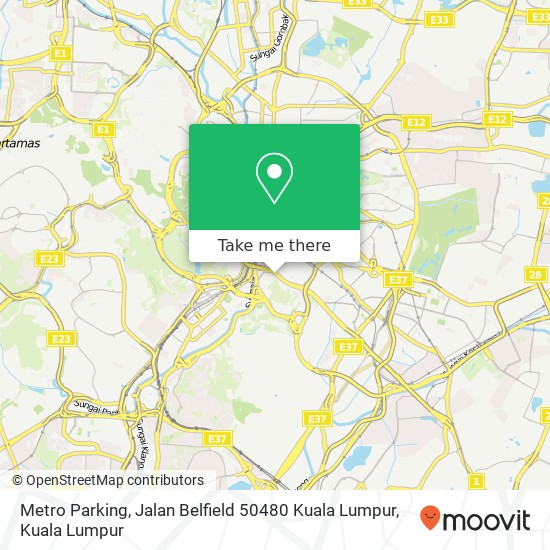 Peta Metro Parking, Jalan Belfield 50480 Kuala Lumpur