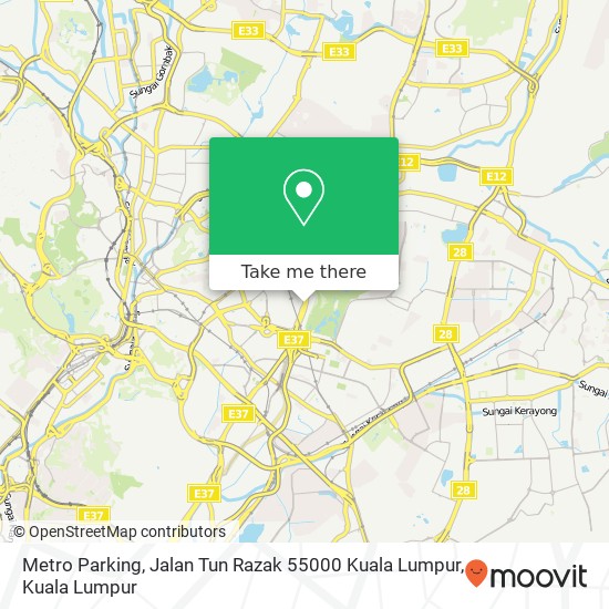 Metro Parking, Jalan Tun Razak 55000 Kuala Lumpur map