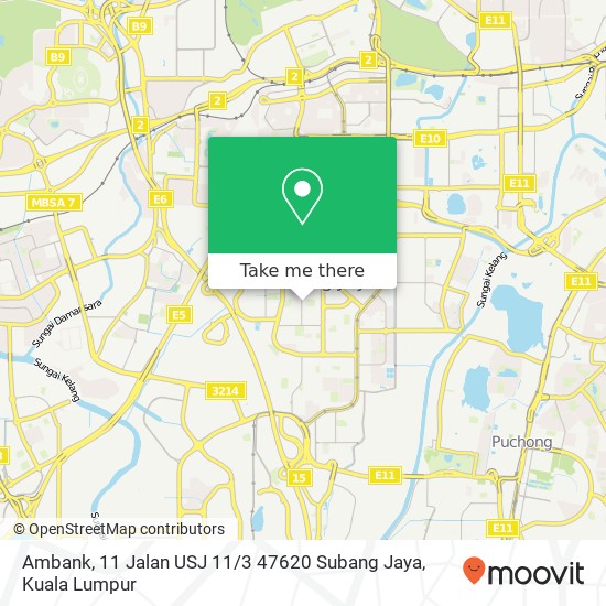 Ambank, 11 Jalan USJ 11 / 3 47620 Subang Jaya map