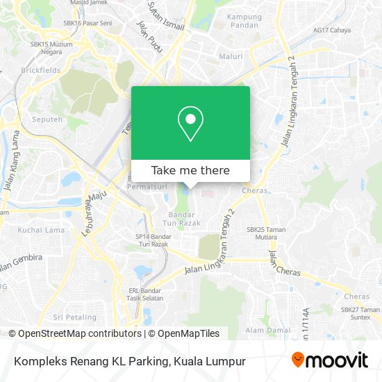 Kompleks Renang KL Parking map