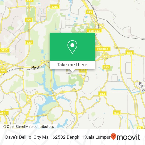 Dave's Deli Ioi City Mall, 62502 Dengkil map