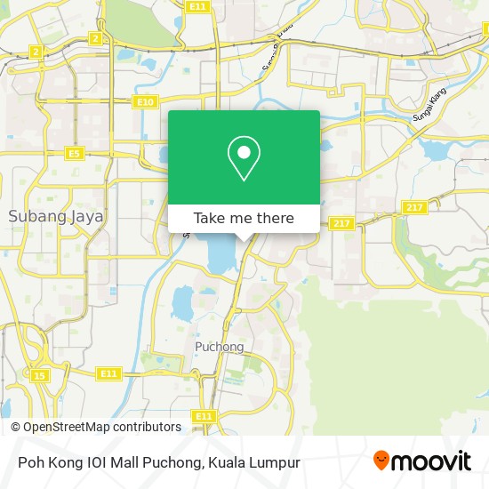 Poh Kong IOI Mall Puchong map