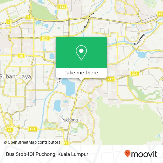 Bus Stop-IOI Puchong map