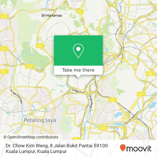 Dr. Chow Kim Weng, 8 Jalan Bukit Pantai 59100 Kuala Lumpur map