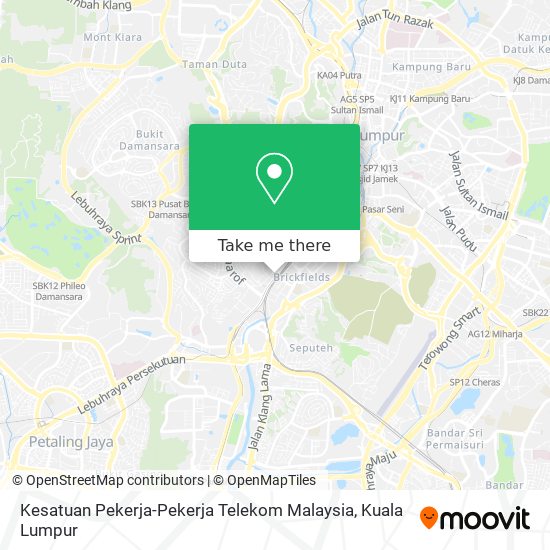 Kesatuan Pekerja-Pekerja Telekom Malaysia map