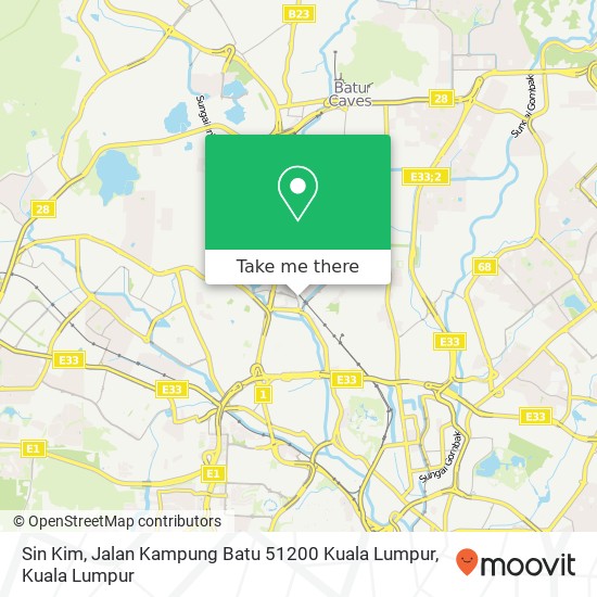 Sin Kim, Jalan Kampung Batu 51200 Kuala Lumpur map