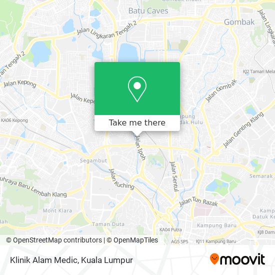 Klinik Alam Medic map