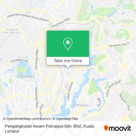 Pengangkutan Awam Putrajaya Sdn. Bhd. map