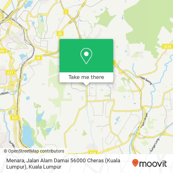 Menara, Jalan Alam Damai 56000 Cheras (Kuala Lumpur) map