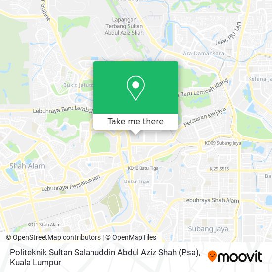 Politeknik Sultan Salahuddin Abdul Aziz Shah (Psa) map