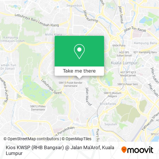 Peta Kios KWSP (RHB Bangsar) @ Jalan Ma'Arof