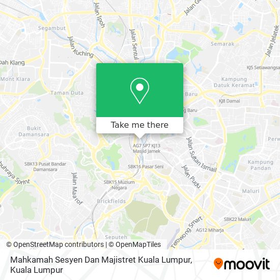Mahkamah Sesyen Dan Majistret Kuala Lumpur map