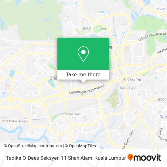 Peta Tadika Q-Dees Seksyen 11 Shah Alam