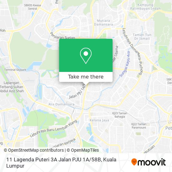 Peta 11 Lagenda Puteri 3A Jalan PJU 1A / 58B