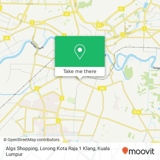 Algs Shopping, Lorong Kota Raja 1 Klang map