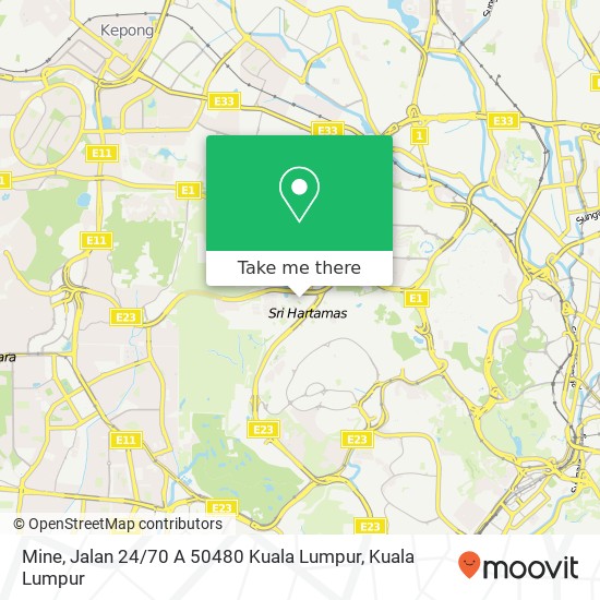 Mine, Jalan 24 / 70 A 50480 Kuala Lumpur map