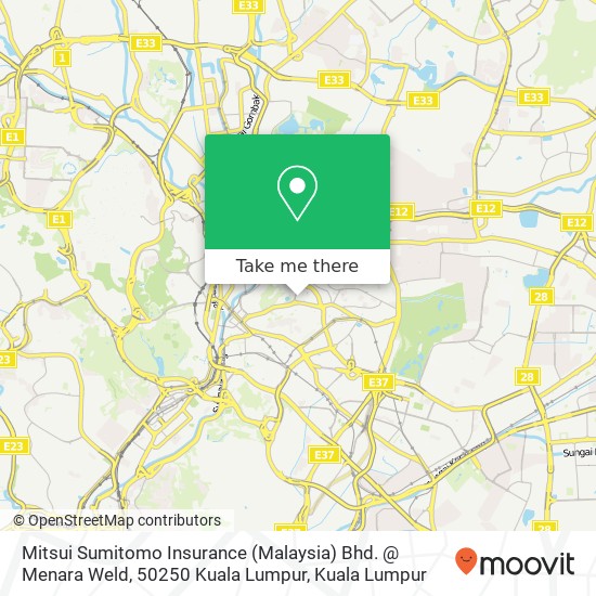 Mitsui Sumitomo Insurance (Malaysia) Bhd. @ Menara Weld, 50250 Kuala Lumpur map