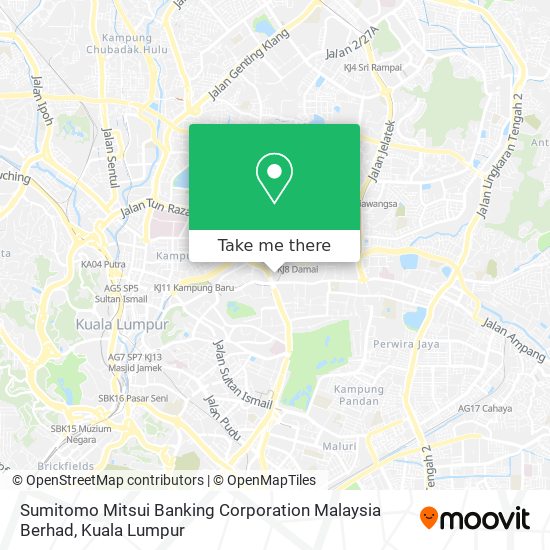 Sumitomo Mitsui Banking Corporation Malaysia Berhad map