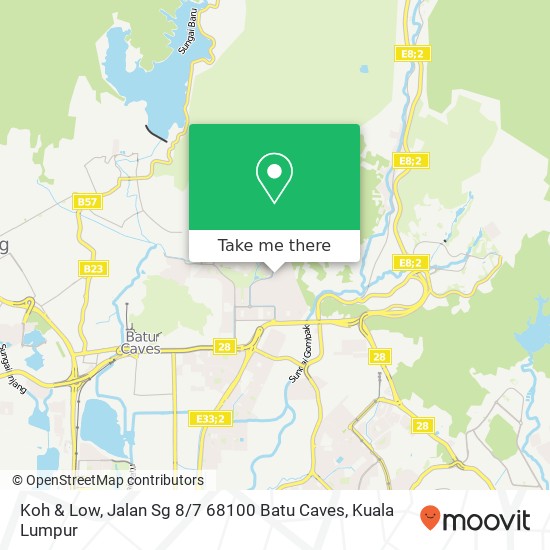 Peta Koh & Low, Jalan Sg 8 / 7 68100 Batu Caves