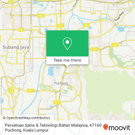 Persatuan Sains & Teknologi Bahan Malaysia, 47160 Puchong map