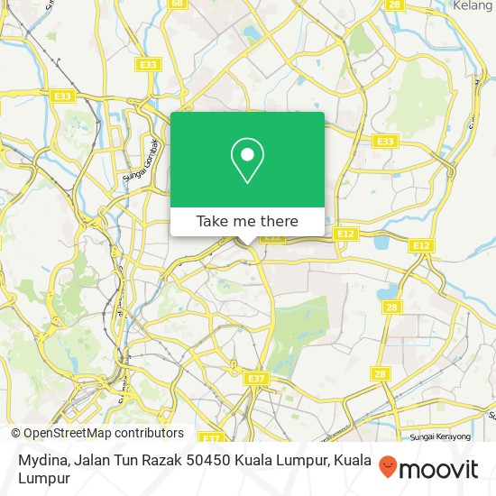 Mydina, Jalan Tun Razak 50450 Kuala Lumpur map
