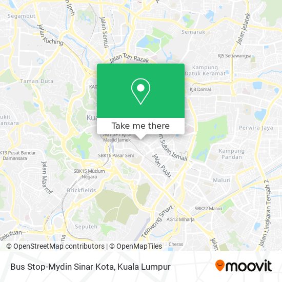 Peta Bus Stop-Mydin Sinar Kota