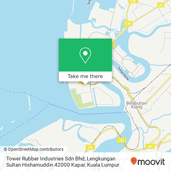 Tower Rubber Industries Sdn Bhd, Lengkungan Sultan Hishamuddin 42000 Kapar map