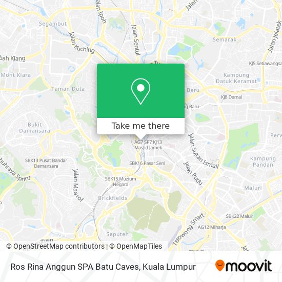 Peta Ros Rina Anggun SPA Batu Caves