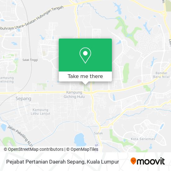 Peta Pejabat Pertanian Daerah Sepang