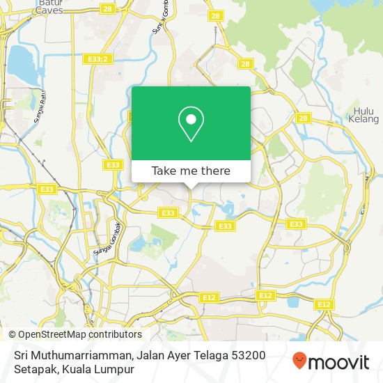 Peta Sri Muthumarriamman, Jalan Ayer Telaga 53200 Setapak