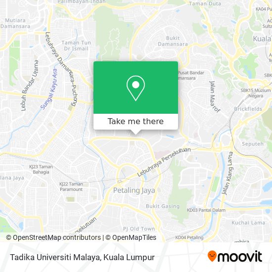 Peta Tadika Universiti Malaya