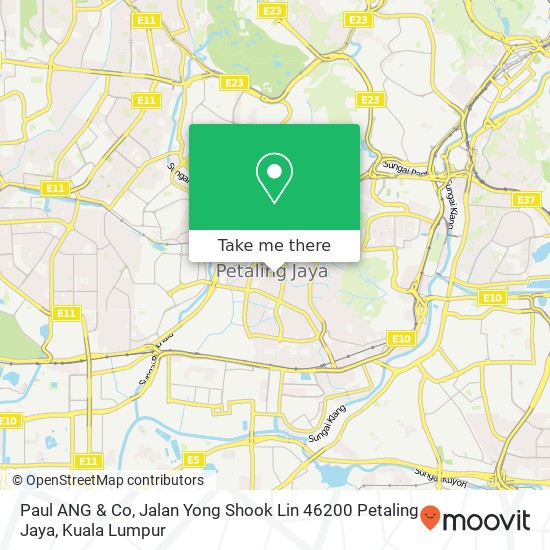 Paul ANG & Co, Jalan Yong Shook Lin 46200 Petaling Jaya map