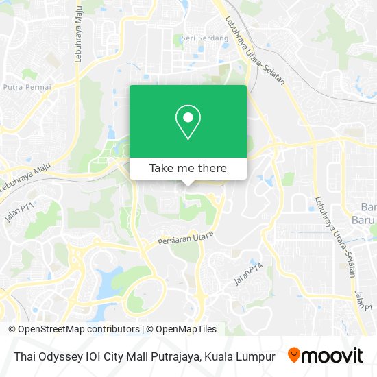 Thai Odyssey IOI City Mall Putrajaya map