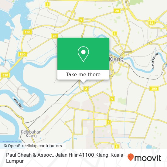 Peta Paul Cheah & Assoc., Jalan Hilir 41100 Klang