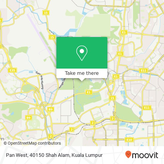 Pan West, 40150 Shah Alam map