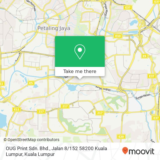 Peta OUG Print Sdn. Bhd., Jalan 8 / 152 58200 Kuala Lumpur