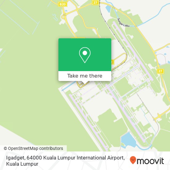 Peta Igadget, 64000 Kuala Lumpur International Airport