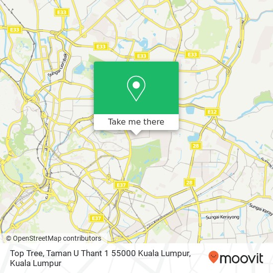 Peta Top Tree, Taman U Thant 1 55000 Kuala Lumpur